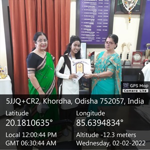Achievement: Laxmipriya Mangaraj, +3 Final Year, Political Science Hons. Third in drawing competition in the state on voter awareness program.