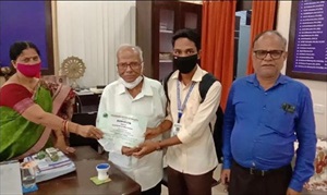 Eco Club "Prakruti Mitra"-2021 was awarded to Sri Biswaranjan Pradhan, +3 3rd. year Arts. for his contribution towards the enrichment of the environment of the College Campus during the stressful pandemic situation, 2020.