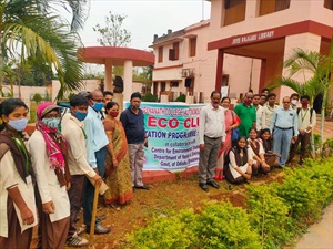 Eco Club plantation drive in collaboration with Centre for Environmental Studies, Department of Forest and Environment, Government of Odisha from 8th to 10th April, 2021